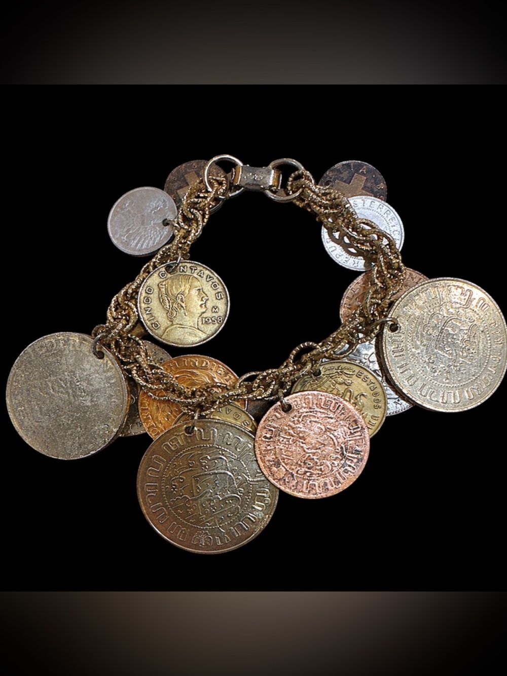 Authentic Coin Charm Bracelet